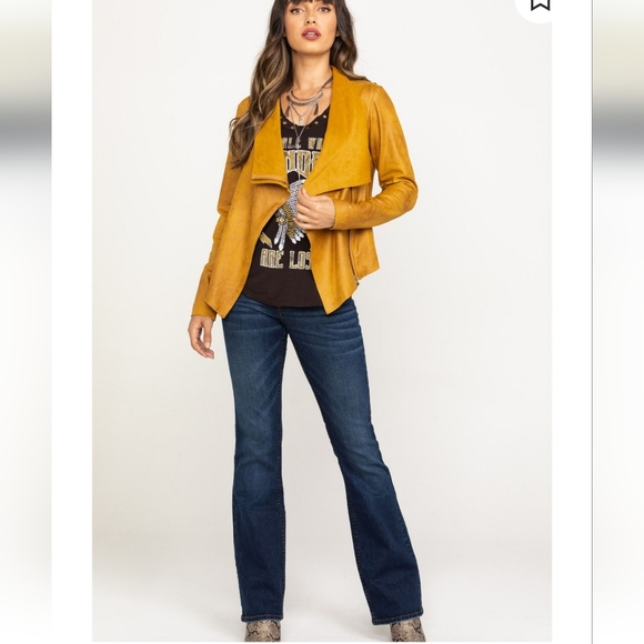 Shyanne (Light Tan) Faux Suede Embroidered Jacket Size Medium - Picture 2 of 12